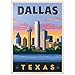 MyPuzzle.com MyPuzzle Dallas Texas Downtown River View Vintage Poster Premium 1000 Piece Jigsaw Puzzle for Adults - Image 2