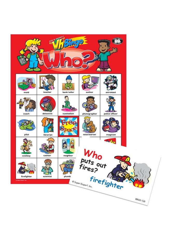 ; Ask & Answer® Wh Bingo Board Game ; Comprehension Verbal And Communication Skills ; Who What Where When And Why Questions ; Educational Resource For Children
