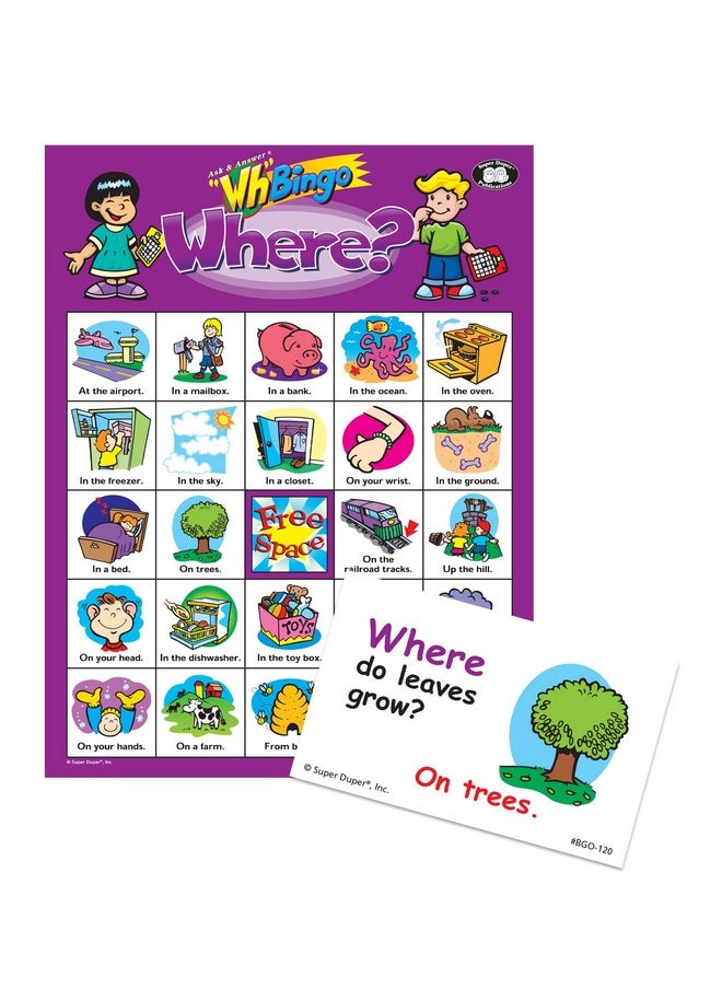 ; Ask & Answer® Wh Bingo Board Game ; Comprehension Verbal And Communication Skills ; Who What Where When And Why Questions ; Educational Resource For Children
