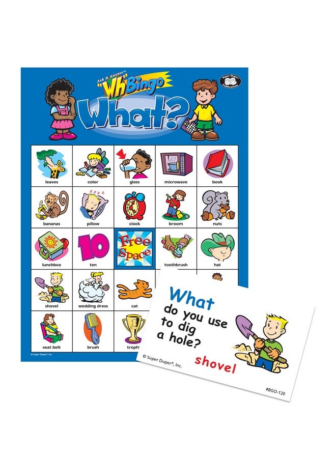 ; Ask & Answer® Wh Bingo Board Game ; Comprehension Verbal And Communication Skills ; Who What Where When And Why Questions ; Educational Resource For Children