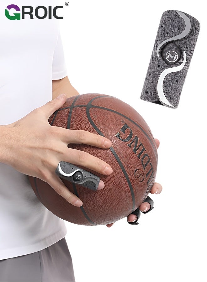 GROIC حارس إصبع كرة السلة، لفافات جبيرة الإصبع القابلة للتعديل، دعامة إصبع الزناد، جبائر إصبع ماليت، حراس إصبع، أكمام دعم الإصبع لحماية كرة السلة وكرة الطائرة والتنس - Image 1