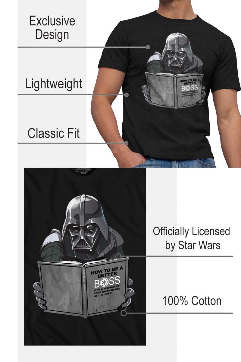 STAR WARS Darth Vader Dark Side Improving Better Boss Adult T-Shirt (Black,X-Large) - Image 2