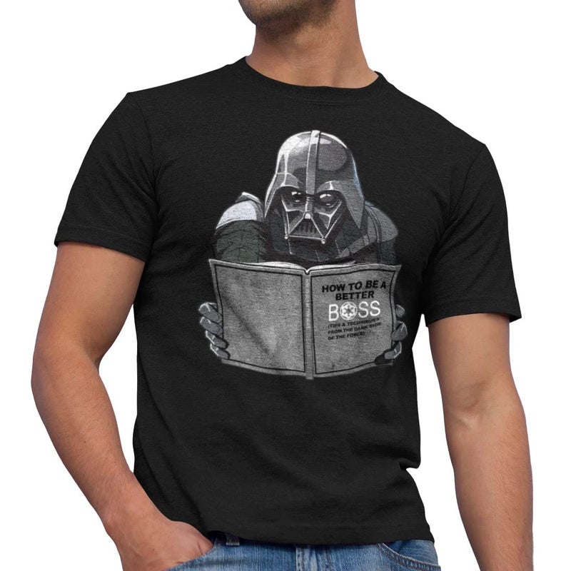STAR WARS Darth Vader Dark Side Improving Better Boss Adult T-Shirt (Black,X-Large) - Image 1