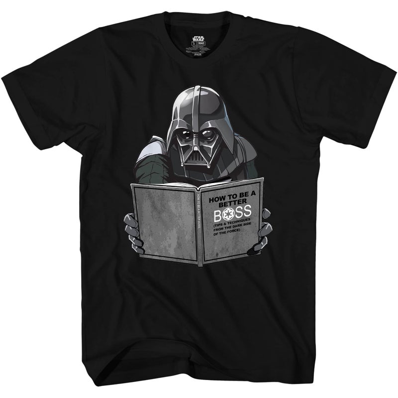 STAR WARS Darth Vader Dark Side Improving Better Boss Adult T-Shirt (Black,X-Large) - Image 3