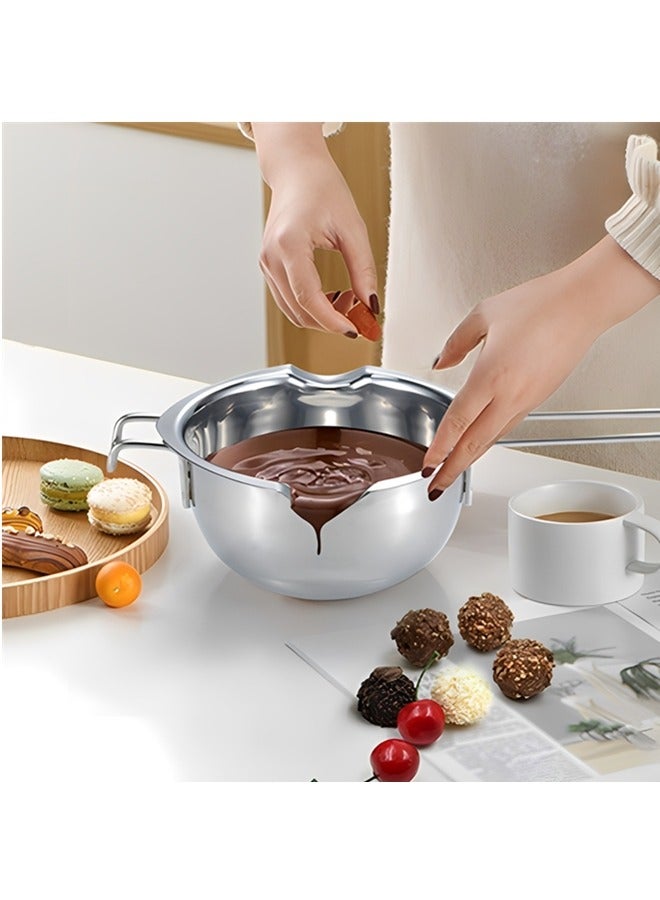 Stainless Steel Double Pot,kitchen Melting Pot Baking Tools,304 Chocolate Melting Pot For Melting Chocolate,er,cheese, Caramel And Candy (600ml,3 Cup Capacity,20oz) - Image 2