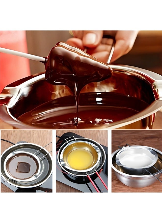 Stainless Steel Double Pot,kitchen Melting Pot Baking Tools,304 Chocolate Melting Pot For Melting Chocolate,er,cheese, Caramel And Candy (600ml,3 Cup Capacity,20oz) - Image 3