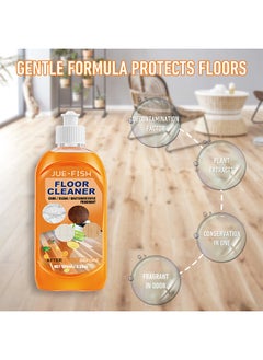 JUE-FISH Floor Cleaner - Momeng Hardwood Floor Cleaner Orange - Floor Cleaner Liquid Momeng - Powerful Decontamination Floor Cleaner - Multipurpose Cleaning Concentrate - Polishing Brightening Tile Cleaner 100ML  - Image 2