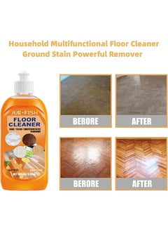 JUE-FISH Floor Cleaner - Momeng Hardwood Floor Cleaner Orange - Floor Cleaner Liquid Momeng - Powerful Decontamination Floor Cleaner - Multipurpose Cleaning Concentrate - Polishing Brightening Tile Cleaner 100ML  - Image 4