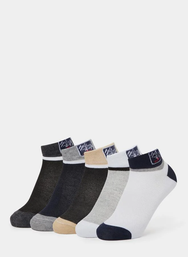 ستايلي Pack of 5 - Printed Detail Ankle Socks