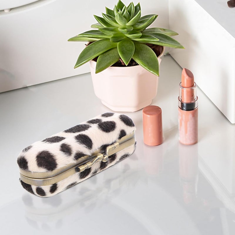 Portable Lipstick Case with Mirror, Vintage Lipstick Organizer Bag for Purse, Lip Gloss and Lip Balm Holder for Travel and On-the-go Touch-ups, Military Style Black - Image 5
