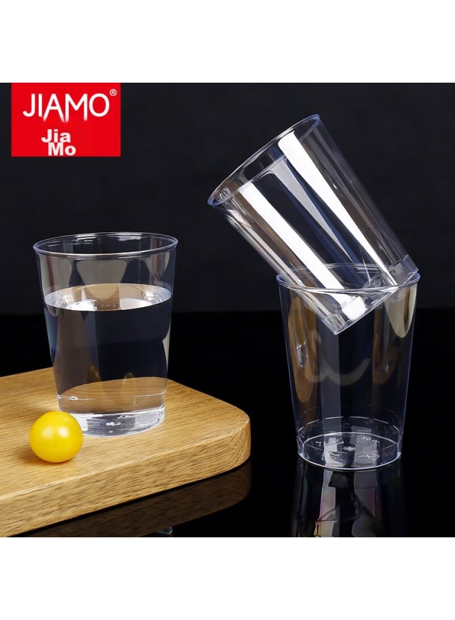 Jiamo Disposable Aviation Cups, 300ml, Thick Plastic, Tea Cups, Kung Fu Tea Cups, Small Wine Cups, Beverage Cups, 80 Pieces - Image 1