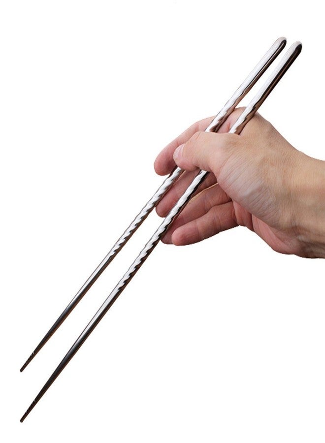 Daycount® 5 Pairs Extra Long Chopsticks for Cooking, Frying, 15'' Length Stainless Steel Spiral Chopsticks Tableware Dinnerware - Image 5