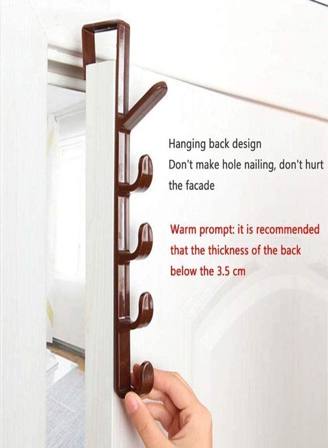 BIRZAR Plastic Over The Door Hooks Hanging Rack Wall Hanger Hooks Multifunctional 5 Level Over The Door Hooks for Hanging Towel Hat Clothes Wall Hook Over Door Hanger (4) - Image 5