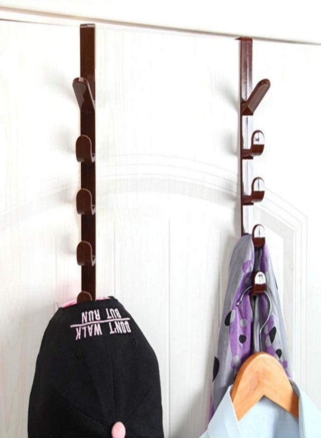 BIRZAR Plastic Over The Door Hooks Hanging Rack Wall Hanger Hooks Multifunctional 5 Level Over The Door Hooks for Hanging Towel Hat Clothes Wall Hook Over Door Hanger (4) - Image 3