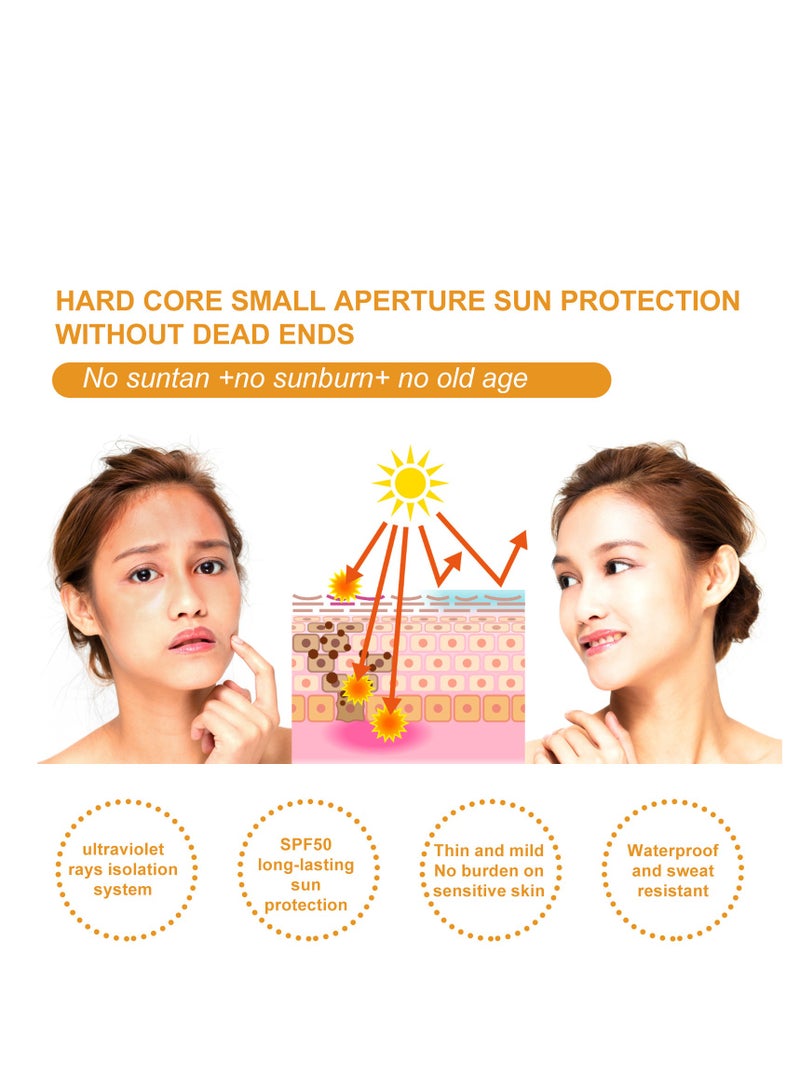 إيلهو رذاذ واقي من الشمس للجسم، واقي من الشمس SPF 50+، منعش وغير دهني، حماية من الأشعة فوق البنفسجية، مقاوم للماء والعرق، أبيض غير مزيف، منعش وشفاف، مناسب للرجال والنساء في الصيف - Image 5