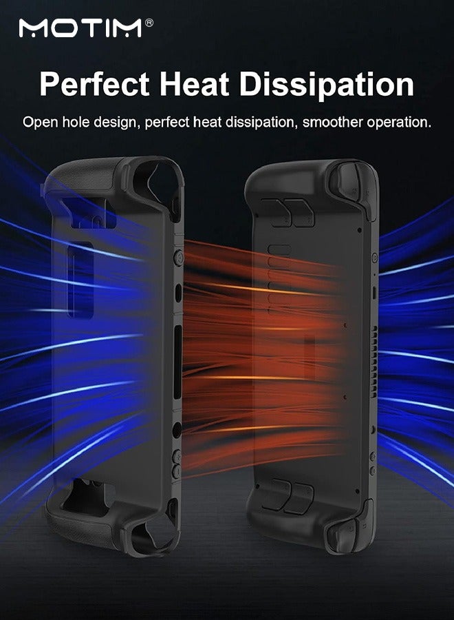 Motim Steam Deck Protective Case, Thickening Silicone Protective Cover with Anti-Slip Shock Absorption, Heat Dissipation, Soft Skin Shell Full Protection Kit with 2 Pairs Thumb Grips for Valve Stream Deck - Image 4
