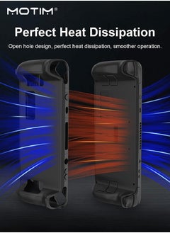 Motim Protective Case for Steam Deck, Thickening Silicone Protective Grip Cover with Shock Absorption, Soft Cover Skin Shell, Non-Slip and Anti Scratch Design, Black  - Image 3