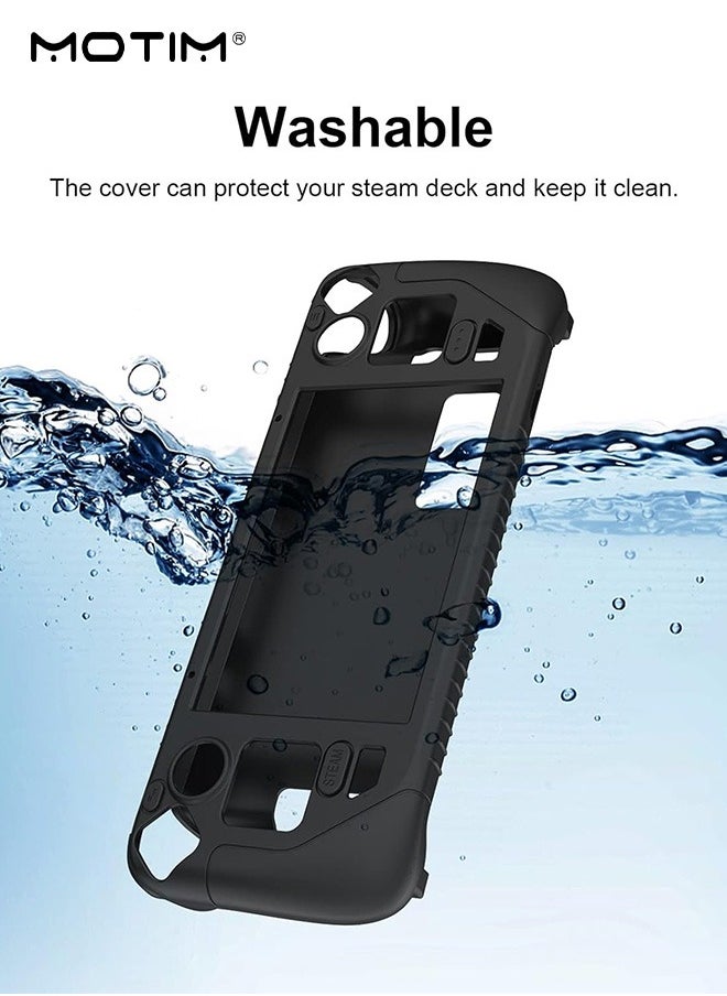 Protective Case for Steam Deck, Thickening Silicone Protective Grip Cover with Shock Absorption, Soft Cover Skin Shell, Non-Slip and Anti Scratch Design, Black - pzsku/ZA4768B355C03D416B953Z/45/_/1702366639/addd81d6-95a8-470f-9488-e6d7e71c0248