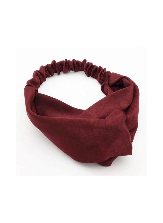 NIBEMINENT Braided Cross Hair Band Brown