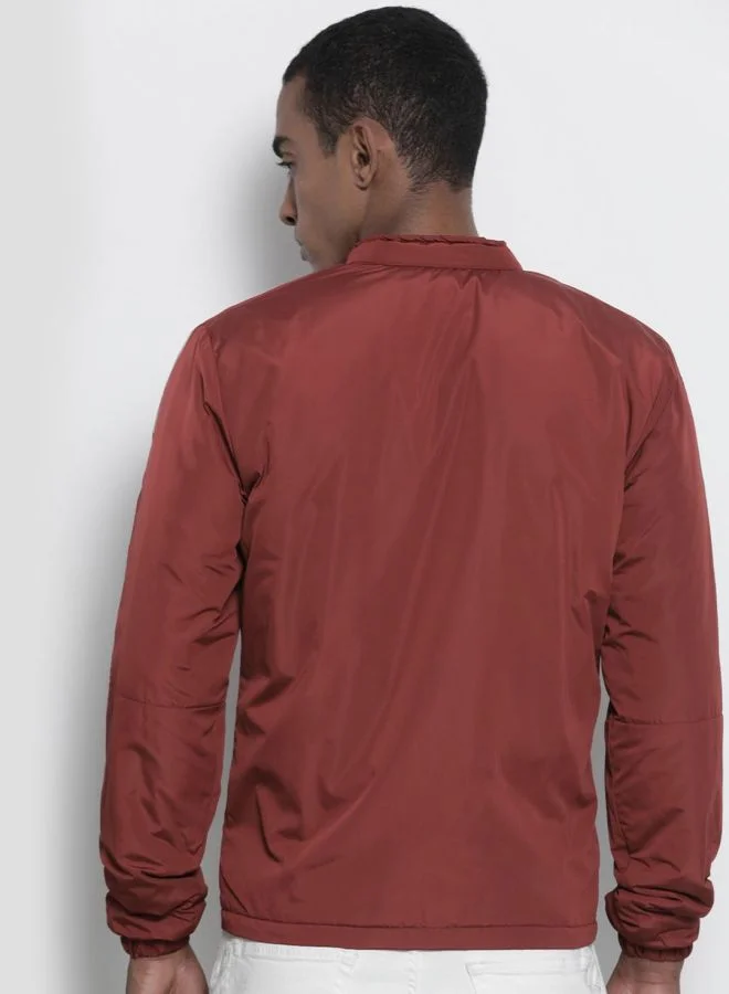 ذا انديان كراج كو The Indian Garage Co Men Slim Fit Printed Round Neck Long Sleeves Jacket