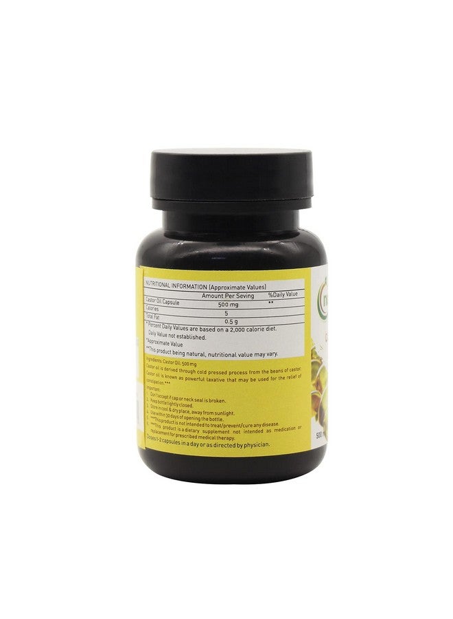 Nutriorg Castor Oil Capsules 60 Softgels Bottle | For Constipation Relief, Skin & Hair Care, Detoxification, Immunity Booster | Ricinus Communis Seed Oil for Women & Men - Image 3
