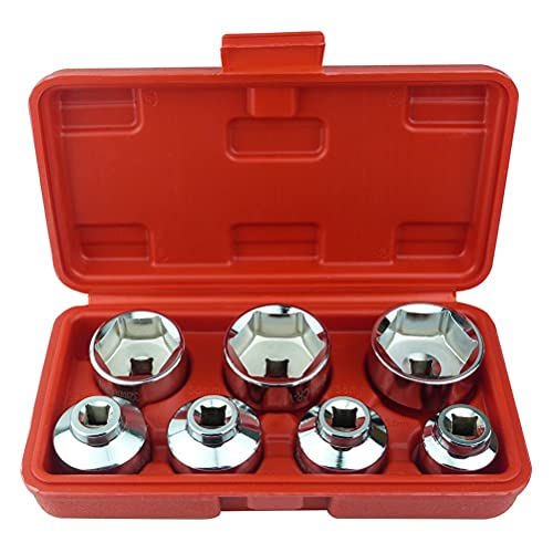 Shonee Oil Filter Socket Set, Oil Filter Wrench Set includes 24mm,27mm,29mm,30mm,32mm,36mm,38mm,7-Piece Filter Tool Kit for Mercedes Benz,VW,BMW etc. - Image 4