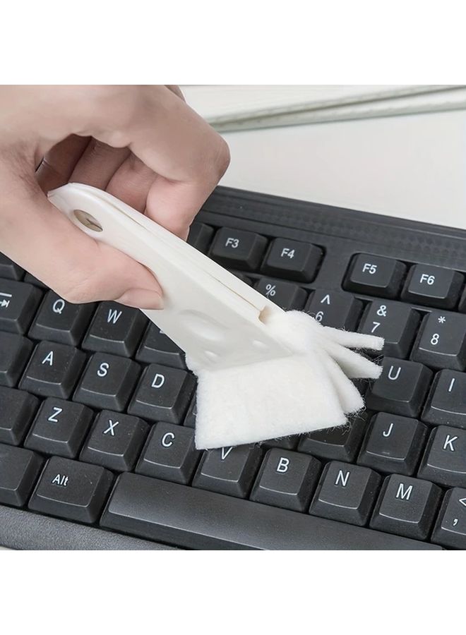 Gray 1pc Multi Functional Fan Cleaning Brush Soft Keyboard Gap Dusting Tool - Image 5