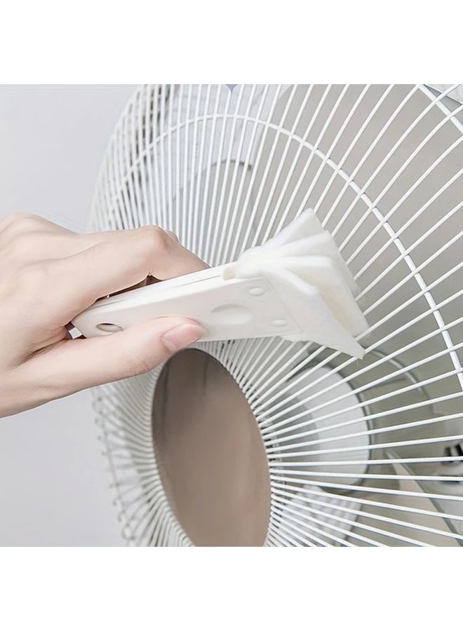 Gray 1pc Multi Functional Fan Cleaning Brush Soft Keyboard Gap Dusting Tool - Image 1