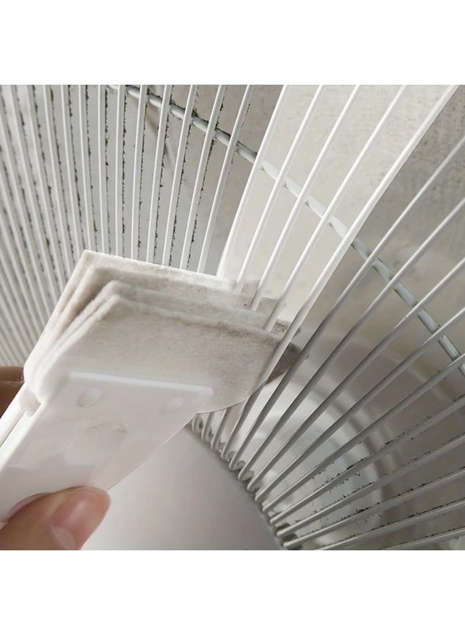 Gray 1pc Multi Functional Fan Cleaning Brush Soft Keyboard Gap Dusting Tool - Image 2