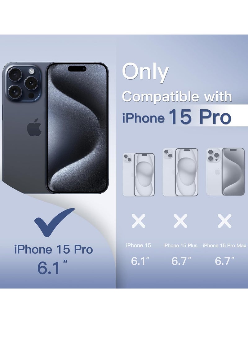 ELTRAZONE Ultra Slim Case for iPhone 15 Pro 6.1-Inch – 0.35mm Thin, Camera Lens Cover Full Protection, Lightweight Matte Finish PP Hard Minimalist Case, Supports Wireless Charging (Blue Titanium) - Image 2