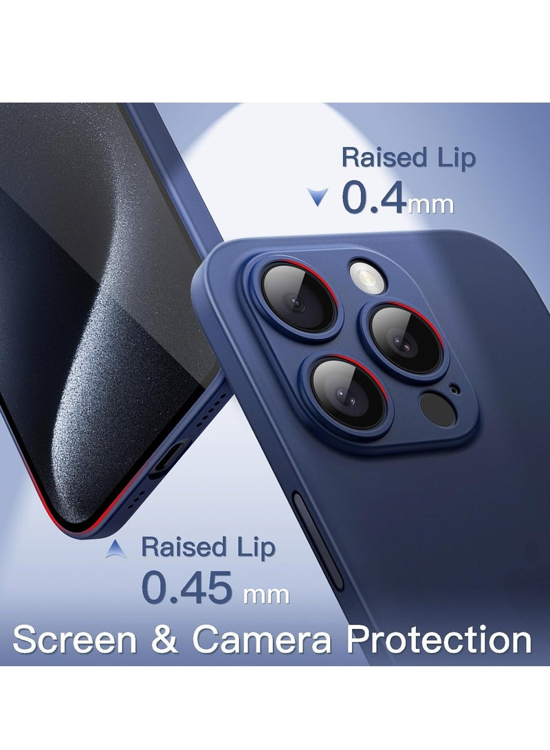 ELTRAZONE Ultra Slim Case for iPhone 15 Pro 6.1-Inch – 0.35mm Thin, Camera Lens Cover Full Protection, Lightweight Matte Finish PP Hard Minimalist Case, Supports Wireless Charging (Blue Titanium) - Image 4