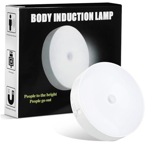 SNOOGG Motion Activated LED Night Light USB Rechargeable, Wireless Magnetic Light for Garage Corners, Tool Cabinets, Store Shelves, Basement and Utility Lighting - Image 1