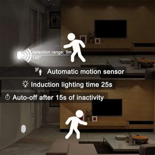 SNOOGG Motion Activated LED Night Light USB Rechargeable, Wireless Magnetic Light for Garage Corners, Tool Cabinets, Store Shelves, Basement and Utility Lighting - Image 5