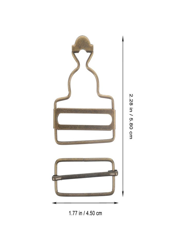 ARTIBETTER Overall Buckles Bib Pants Suspenders Adjustable Buckle Slider Bronze - Image 4