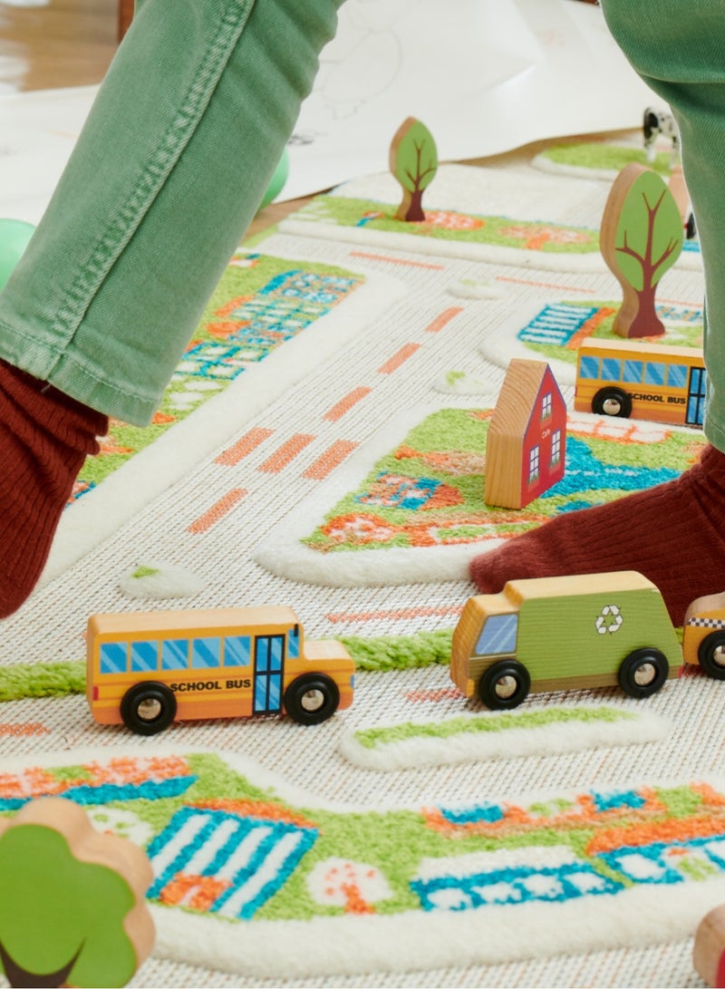 IVI 3D Play Carpet Mini City - Medium | Blue | Activity Playmat for Kids & Children | Bedroom, Living Room, Nursery Rug | Polypropylene | Foldable | 150 cm x 100 cm - Image 3