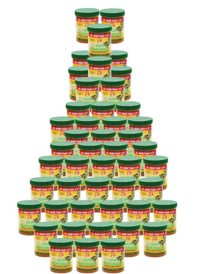 PYRON 48 Pieces Hair Mayonnaise Treatment for Weak & Damaged Hair with Olive Oil 500grams  - Image 1