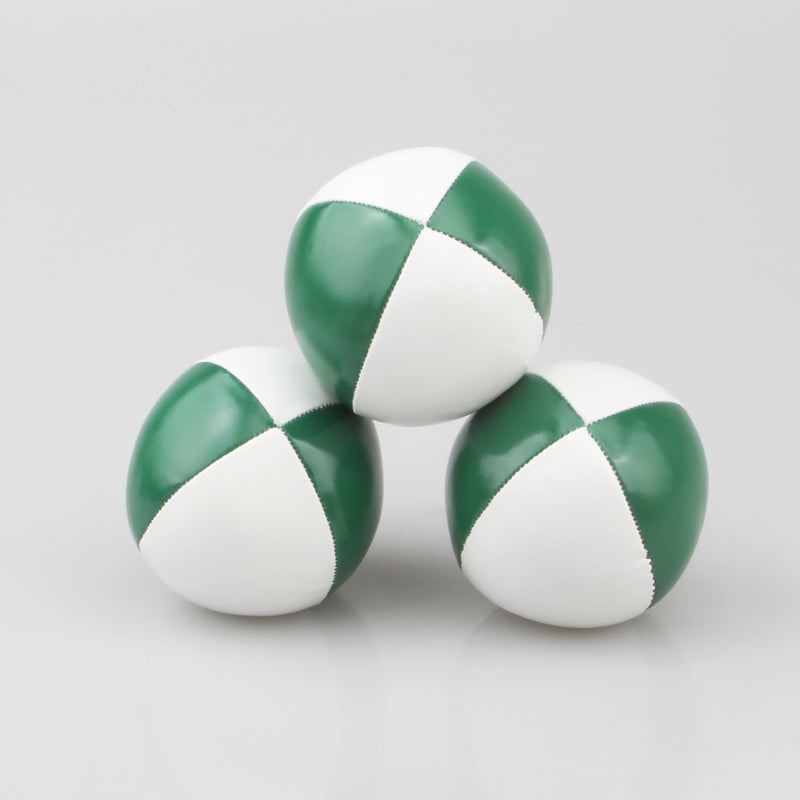 PU Leather Magic Juggling Ball with Net green white