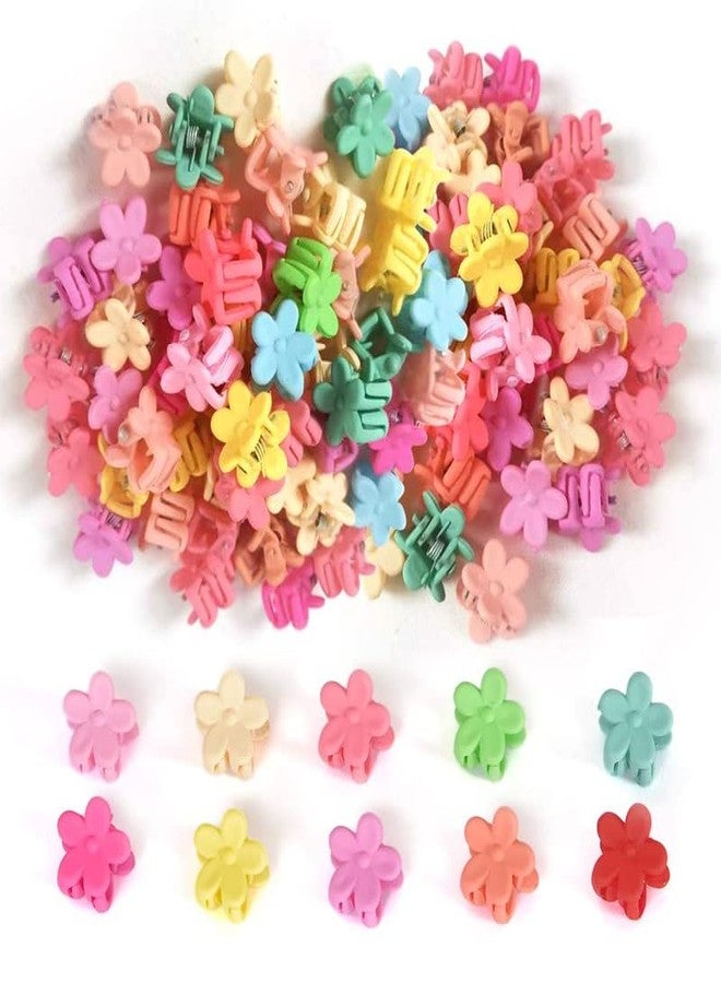 RECTYO GALLERY Mini Hair Claw Clips for Girls, 20 Pcs Cute Flower Hair Claw with Box, Plastic Non-Slip Small Jaw Clips for Baby Girls Toddler Kids (Colorful) - Image 1