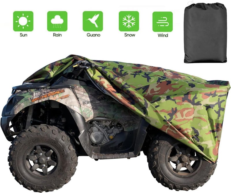 XYZCTEM Waterproof ATV Cover - Heavy Duty Camouflage Cover for 4 Wheelers - Image 2