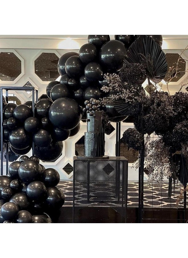 PartyWoo Black Balloons, 140 Pcs Matte Black Balloons Different Sizes Pack Of 18 Inch 12 Inch 10 Inch 5 Inch Black Balloons For Balloon Garland Balloon Arch As Birthday Party Decorations, Black-Y18  - Image 5