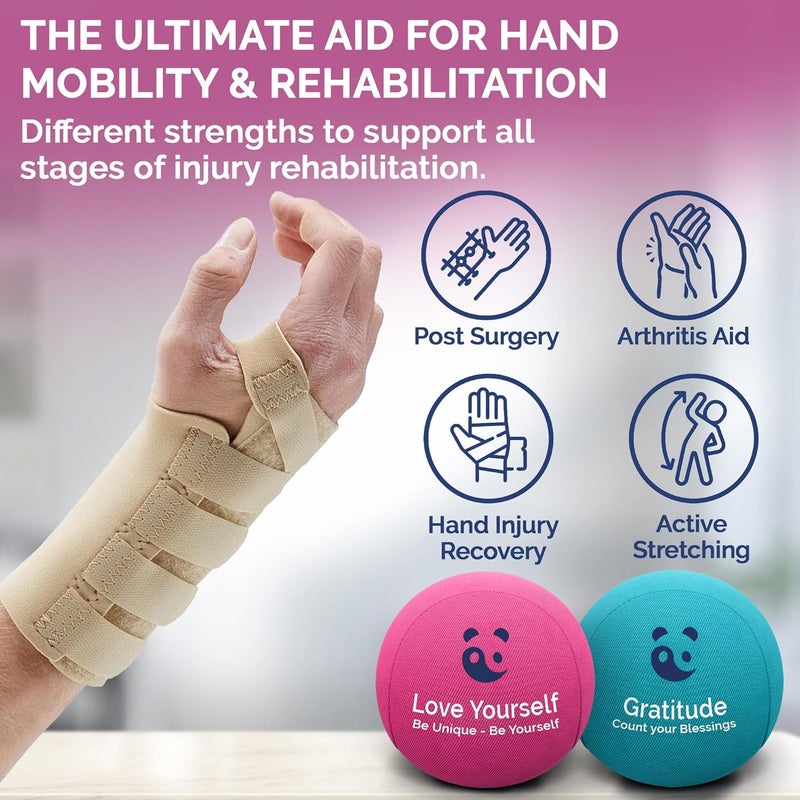MindPanda Mind & Body Stress Balls for Adults - Triple Density Squeeze Balls for Hand Therapy & Grip Strengthening - Stress & Anxiety Relief - Physical Therapy Support - Soft, Medium, Hard Gel Core - Image 3