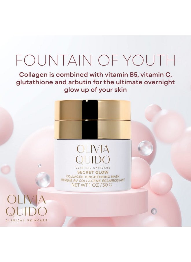 OLIVIA QUIDO - Clinical Skin Care Secret Glow Antiaging Collagen White Mask Brightening Night Cream For Face And Neck Intense Brightening Glutathione Formula Smoothens For Dewy & Glowing Complexion - Image 1