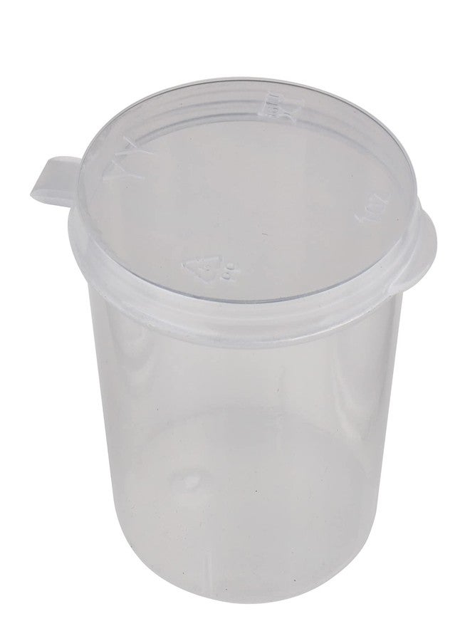 WARMBUY 1-Ounce Plastic Disposable Cups with Attached Lids for Sauces, Salad Dressings, Paints, 100 Counts - Image 1