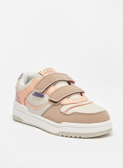 Lee Cooper Girls Colourblock Sneakers with Hook and Loop Closure