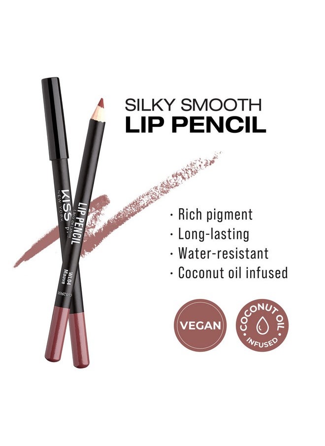 kiss new york KISS New York Professional Slim Lip Pencil, Creamy Soft Lip Liner, Smooth Long-Lasting Rich Lip Color, Natural Lip Makeup, Water-Resistant Lip Crayon (Mauve)  - Image 4