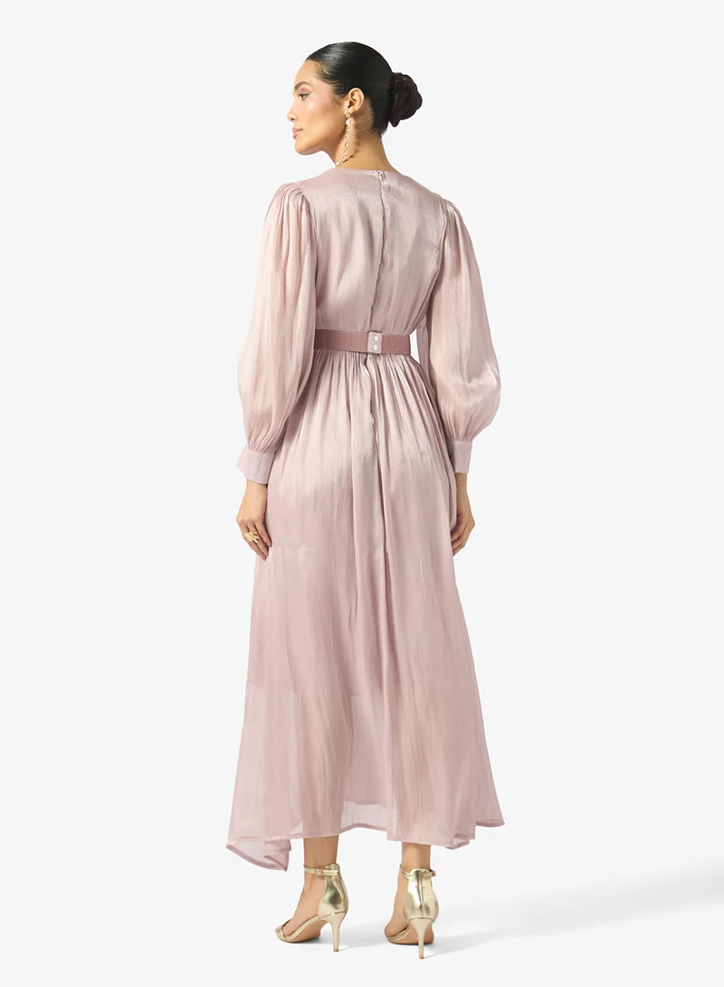 Khizana Puff Sleeve A-line Dress