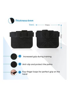 Excefore Fitness Gym Grip Pads for Weightlifting Powerlifting Cross Training Exercise Deadlift4 Finger Loop Gym Workout Gloves for Men & Women The Gripper Palm Protection  - Image 2