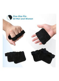 Excefore Fitness Gym Grip Pads for Weightlifting Powerlifting Cross Training Exercise Deadlift4 Finger Loop Gym Workout Gloves for Men & Women The Gripper Palm Protection  - Image 4
