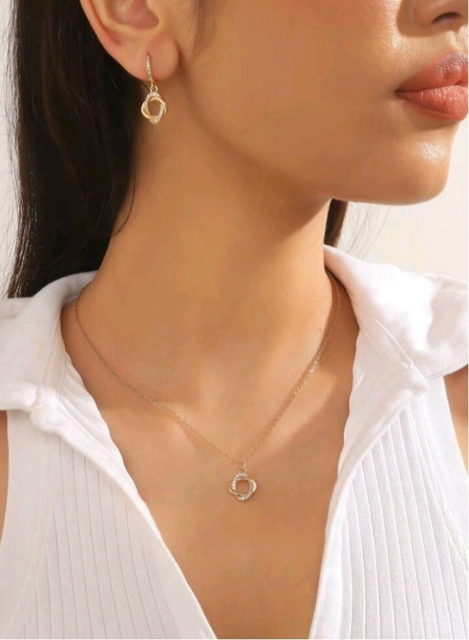 Luxury Jewellery Set For  Women Inlaid With Zirconia - Image 1
