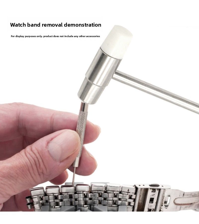 2pcs Black Multi Purpose Double Head Jewelry Hammer Mini Portable Watch Repair Woodworking Leather Craft Tool - Image 2